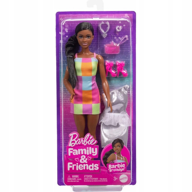 BARBIE FAMILY & FRIENDS Bábika Booklyn s oblečením JBF42